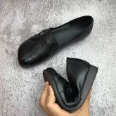 Damen Lederschuhe mit weicher Sohle und Rutschschutz