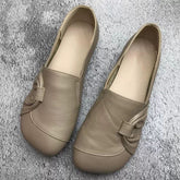 Damen Lederschuhe mit weicher Sohle und Rutschschutz