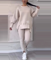 Damen Freizeit Sweatshirt Leggings Set