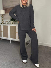 Zweiteiliges Strick-Set mit Kapuzenpullover für Damen