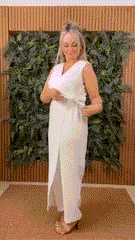 Women's V-Neck Jumpsuit – Stretchy, Machine Washable & Size Inclusive