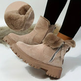 Gefütterte Martin-Stiefeletten mit Reißverschluss für Damen ( 2 KAUFEN, VERSAND KOSTENLOS )