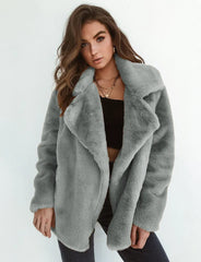 Damen-Fleecejacke mit Plüschfutter aus Wolle