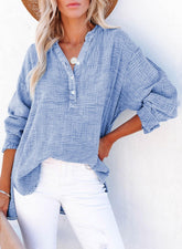 Damen Basic V-Neck Pullover-T-Shirt (2 kaufen, kostenloser Versand)