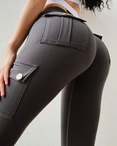 🔥Damen-Taschen-Leggings, sexy, dehnbar, Fitness-Trainingshose