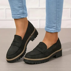 Damenmode Loafer mit dicker Sohle
