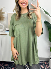 Damen-T-Shirt mit offener Kante, kastenförmiger Schnitt (3 kaufen, kostenloser Versand)