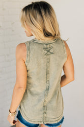 Henley-Trägertop aus Baumwollmix für Damen (2 kaufen, gratis Versand)