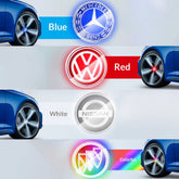4x selbstleuchtende Auto-Radnabenkappen mit schwebendem Logo