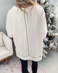 Weihnachtspullover mit Pailletten und Schleife für Damen (2 kaufen, kostenloser Versand)