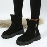 Gefütterte Martin-Stiefeletten mit Reißverschluss für Damen ( 2 KAUFEN, VERSAND KOSTENLOS )