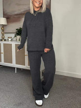 Zweiteiliges Strick-Set mit Kapuzenpullover für Damen