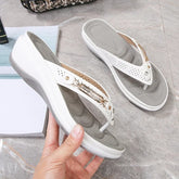 ⏰Damen Flip-Flops mit Fußgewölbestütze, weicher Polsterung und Zehensteg