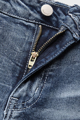 90er Vintage Jeans mit Stickerei und tiefem Bund