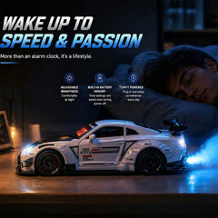 Hyper car Engine Sound Alarm Clock with LED & Mist Spray
