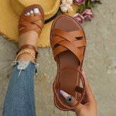 Damen-Sandalen mit gekreuzten Riemen