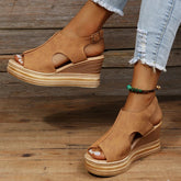 Damen-Plateausandalen mit Schnalle