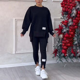 Damen Freizeit Sweatshirt Leggings Set
