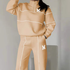 Womens 2 Piece Outfits Lounge Hoodless Pullover Sweatshirt Sweatsuit Sets Sweatshirt Baggy Fashion Sweatpants With Pockets
