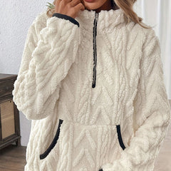 Half-Zip Fuzzy Sweatshirt π | Cloud-Soft + Roomy Pockets β Comfy Daily/Lounge
