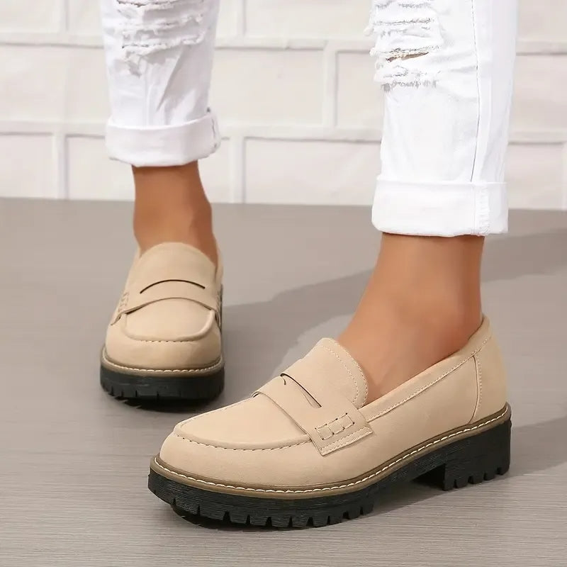 Damenmode Loafer mit dicker Sohle