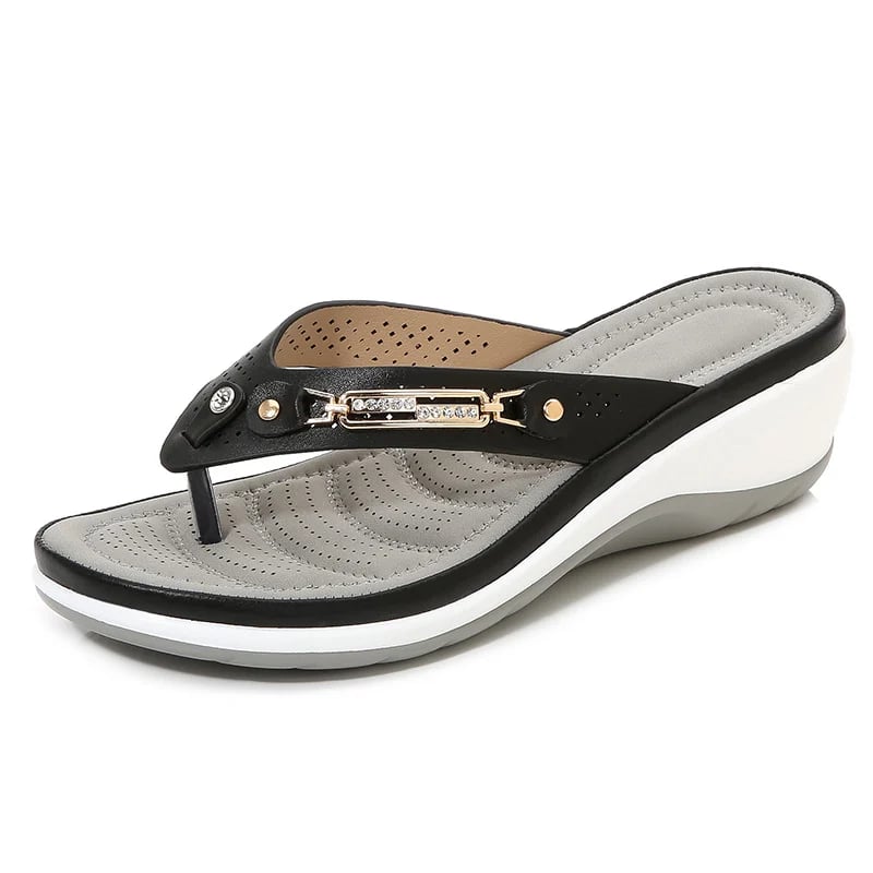 ⏰Damen Flip-Flops mit Fußgewölbestütze, weicher Polsterung und Zehensteg