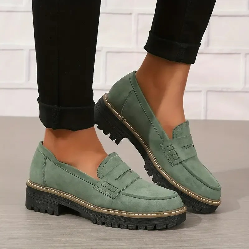 Damenmode Loafer mit dicker Sohle