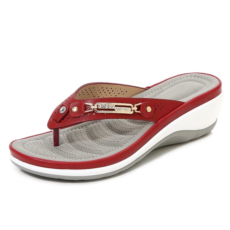⏰Damen Flip-Flops mit Fußgewölbestütze, weicher Polsterung und Zehensteg