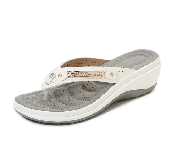 ⏰Damen Flip-Flops mit Fußgewölbestütze, weicher Polsterung und Zehensteg