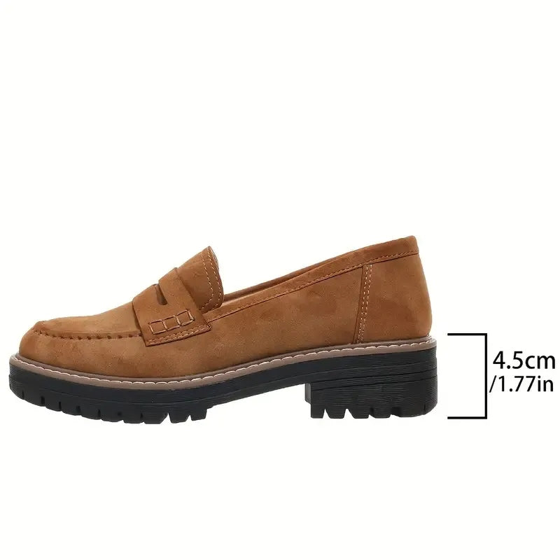 Damenmode Loafer mit dicker Sohle