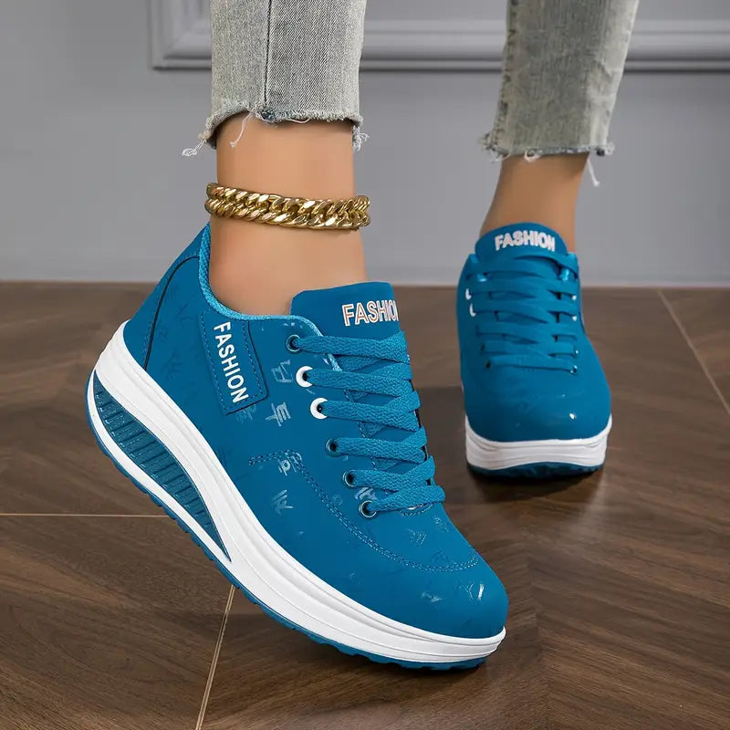 Orthopädische Plateau-Sneaker für Damen aus atmungsaktivem Material im Freizeit-Look