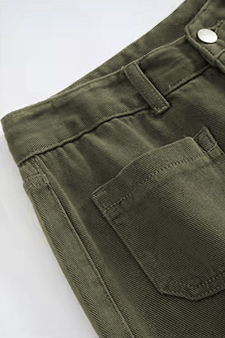 New Dual Pocket Front Wide Leg Jeans