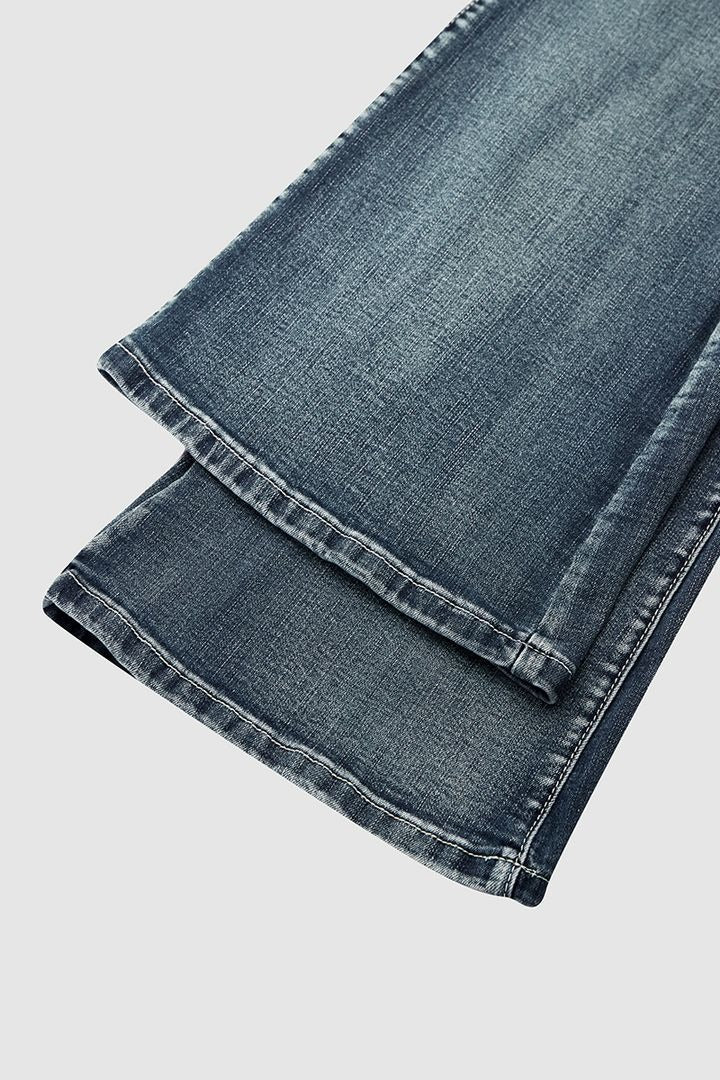 Vintage Knopf Mid Rise Schlagjeans