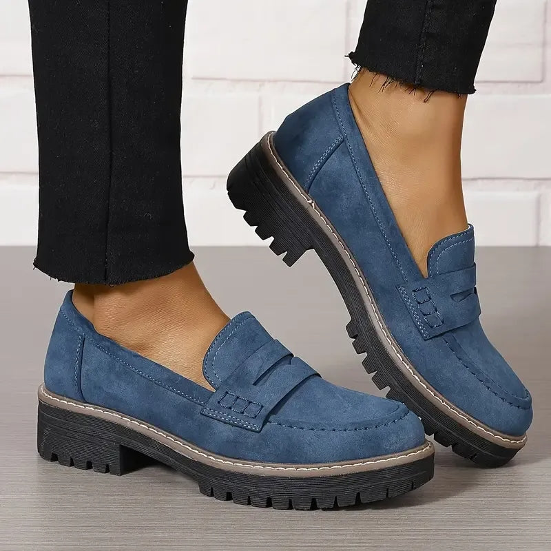 Damenmode Loafer mit dicker Sohle