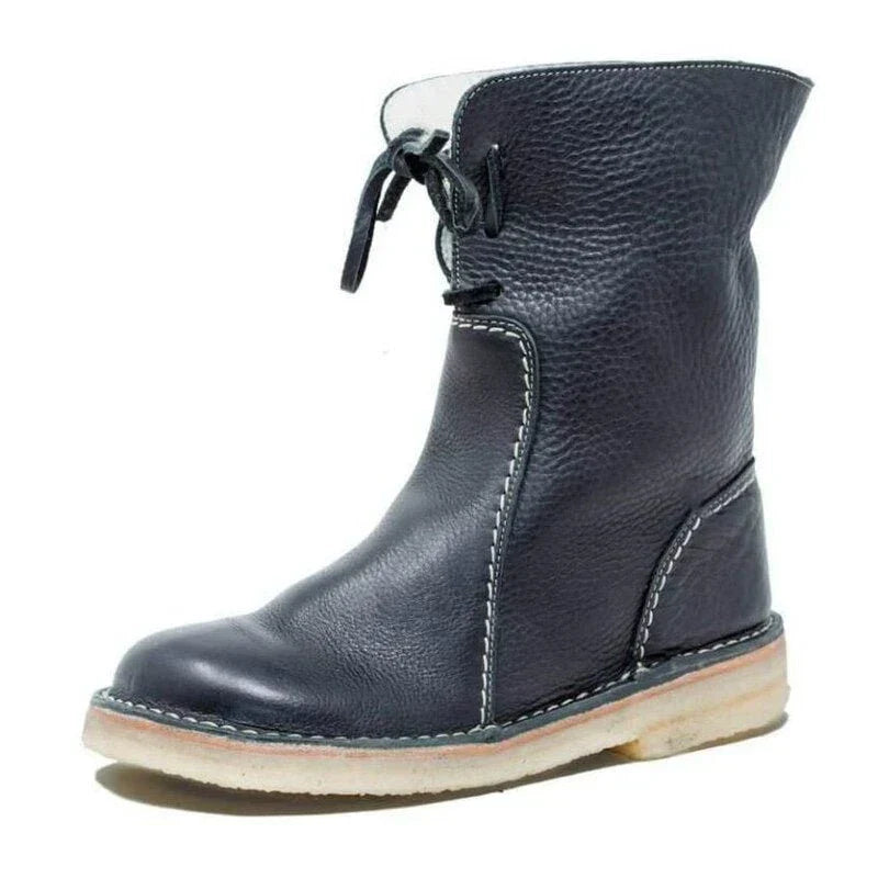 Wasserdichte, wollgefütterte orthopädische Leder-Schneestiefel