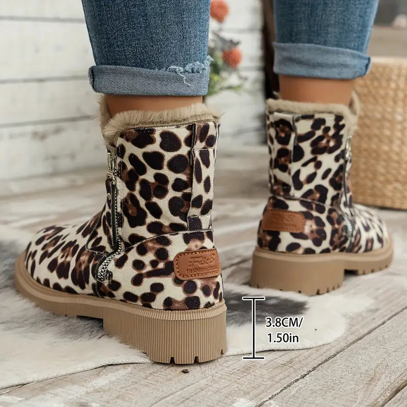 Gefütterte Martin-Stiefeletten mit Reißverschluss für Damen ( 2 KAUFEN, VERSAND KOSTENLOS )