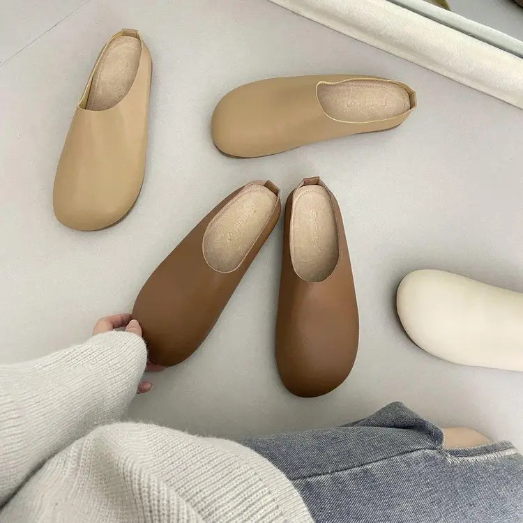 LetcloTM Damen Slipper aus italienischem Leder / Orthopädische Schuhe