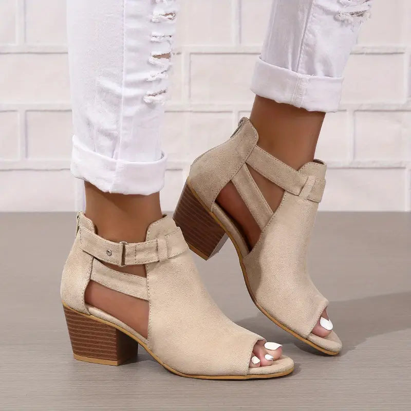 Orthopädische Leder-High-Heels für Damen