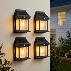2-Pack Solar Motion Sensor Wall Lights for Outdoor Security