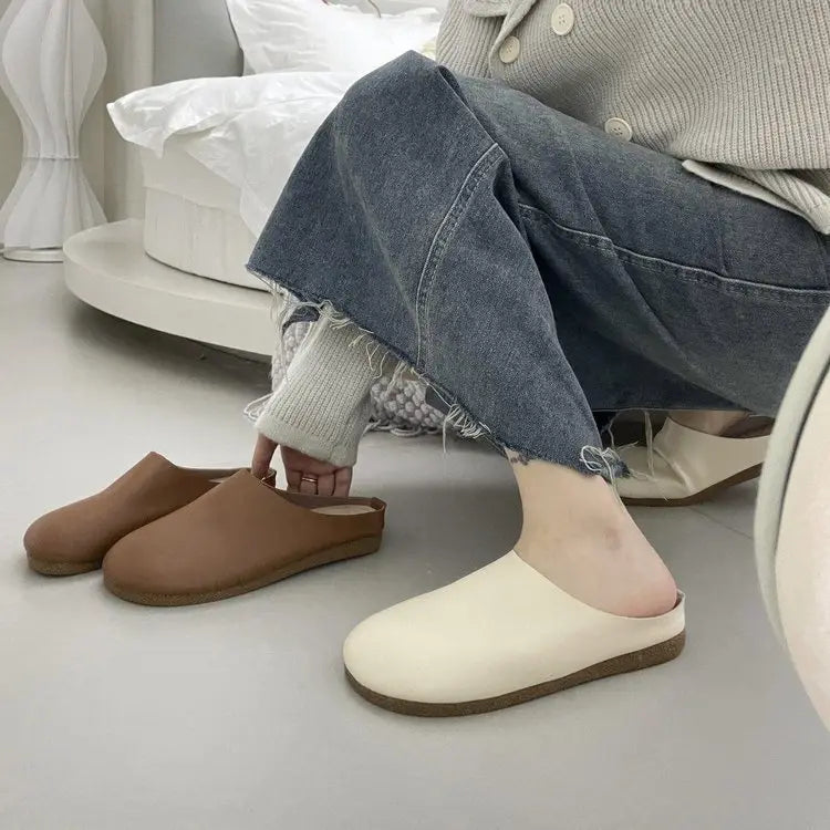 LetcloTM Damen Slipper aus italienischem Leder / Orthopädische Schuhe