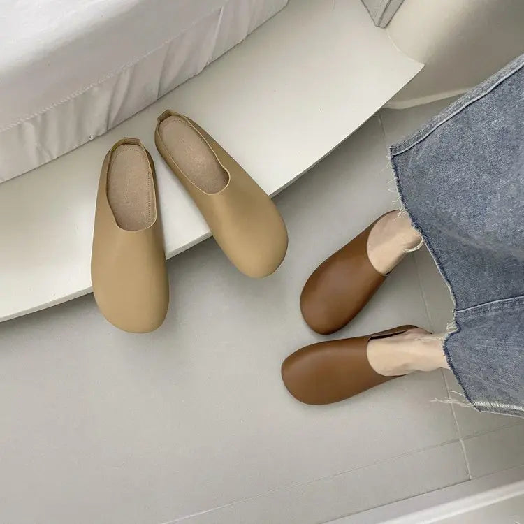 LetcloTM Damen Slipper aus italienischem Leder / Orthopädische Schuhe