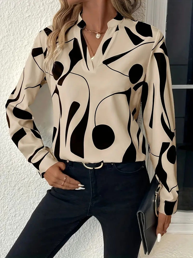 Elegante bedruckte Bluse für Damen