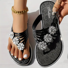 Women's Floral Flat  Fashionable Open Toe Non Slip Flip Flops