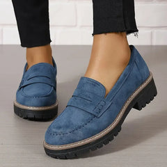 Damenmode Loafer mit dicker Sohle