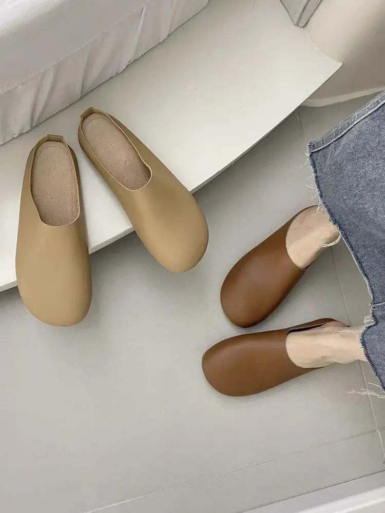 LetcloTM Damen Slipper aus italienischem Leder / Orthopädische Schuhe