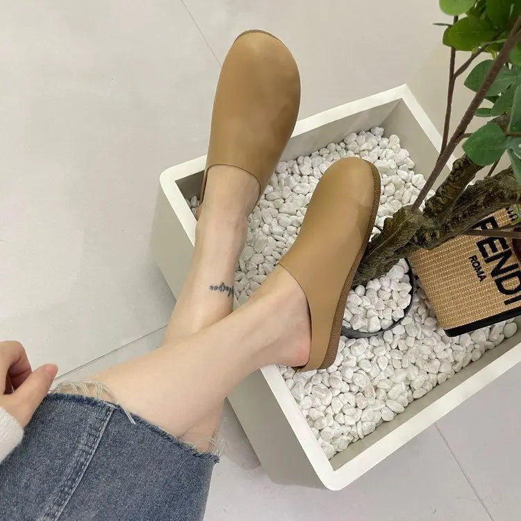 LetcloTM Damen Slipper aus italienischem Leder / Orthopädische Schuhe