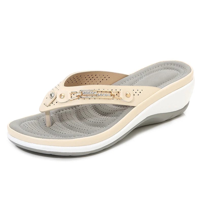⏰Damen Flip-Flops mit Fußgewölbestütze, weicher Polsterung und Zehensteg
