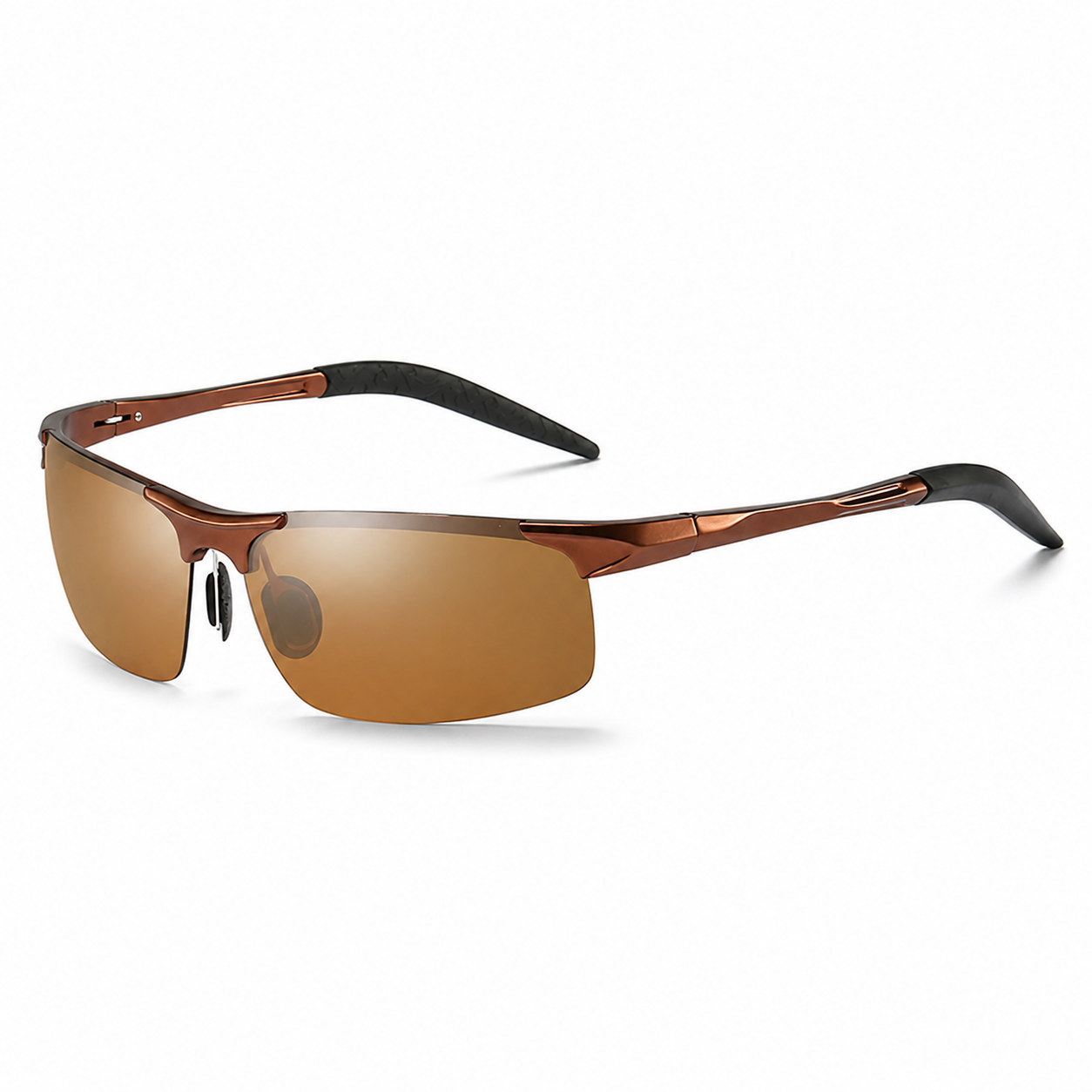 Men’s Polarized Sport Sunglasses – Lightweight Metal Frame For Driving Fishing Golf Running