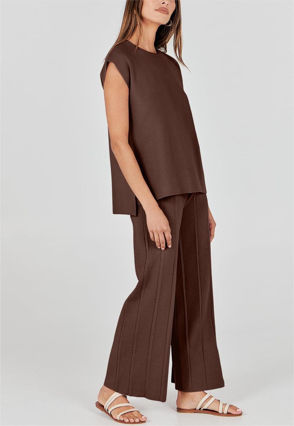 Zweiteiliges Strick-Loungewear-Set für Damen (2 kaufen, kostenloser Versand)