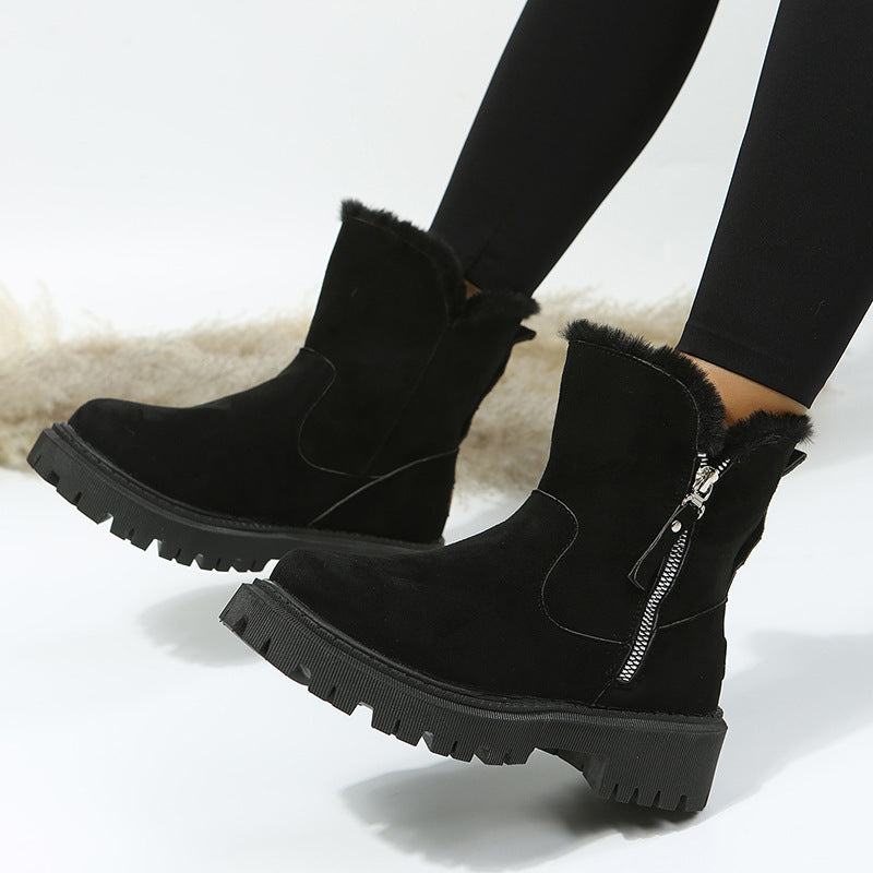 Gefütterte Martin-Stiefeletten mit Reißverschluss für Damen ( 2 KAUFEN, VERSAND KOSTENLOS )